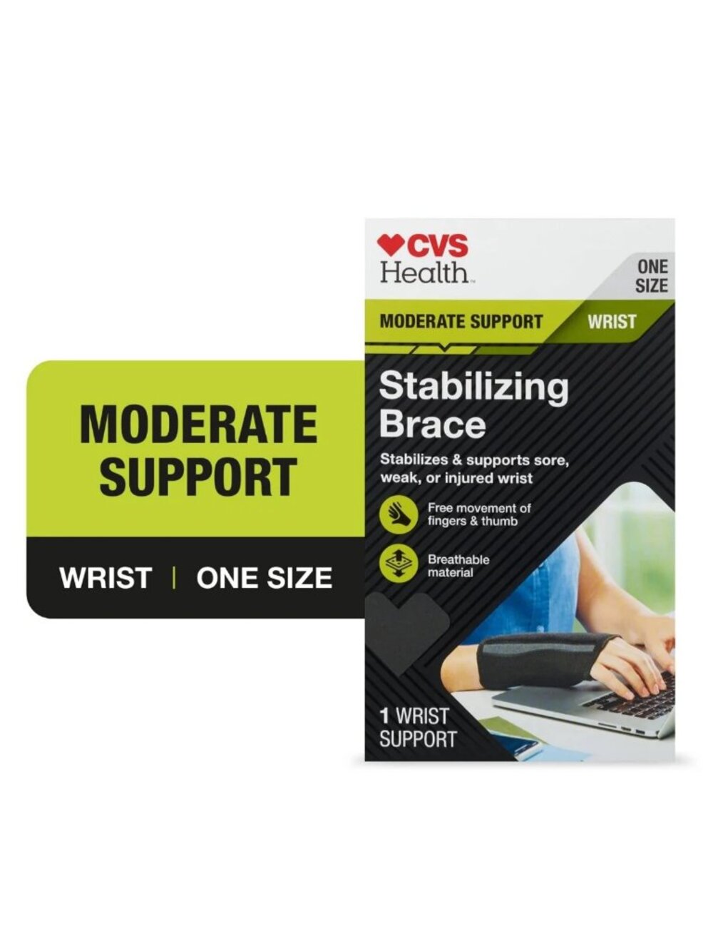 CVS Adjustable Stabilizing Wrist Brace Regular Support New
